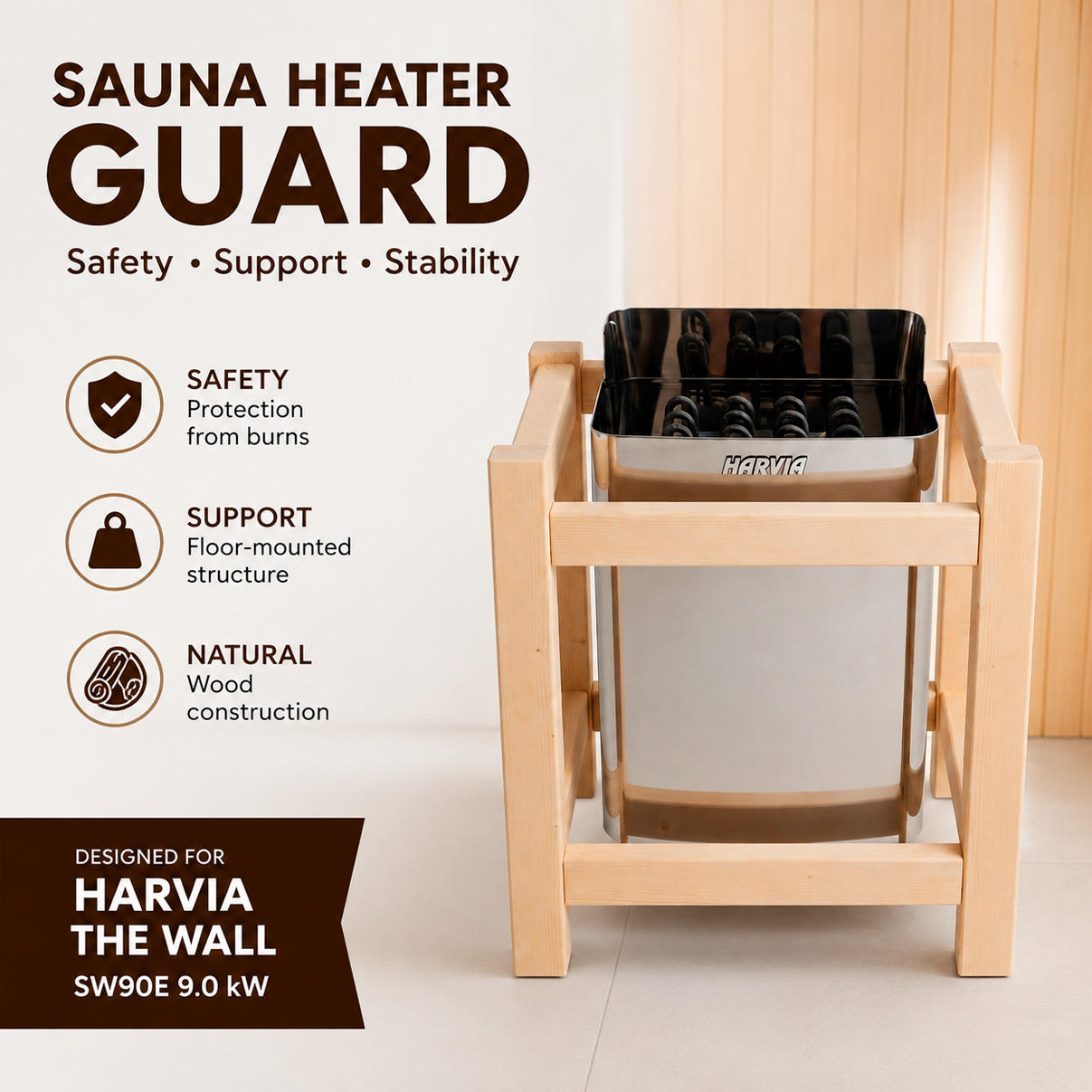 sauna-heater-guards ► BaLI סאונה יוקרתית לבית ולחצר מיגון לתנורי סאונה