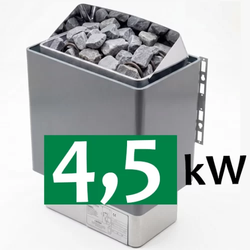 תנור סאונה חשמלי 4,5 קילוואט עם גוף צבוע, ללא בקר.