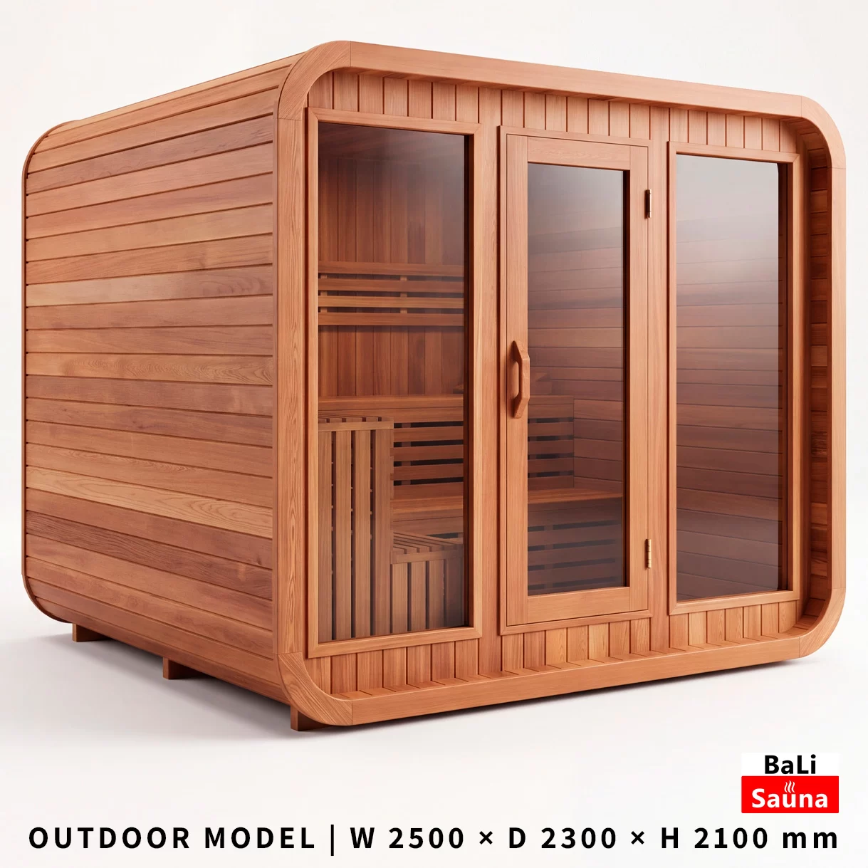 סאונת חוץ יבשה Canadian Western Red Cedar – דגם 230×250