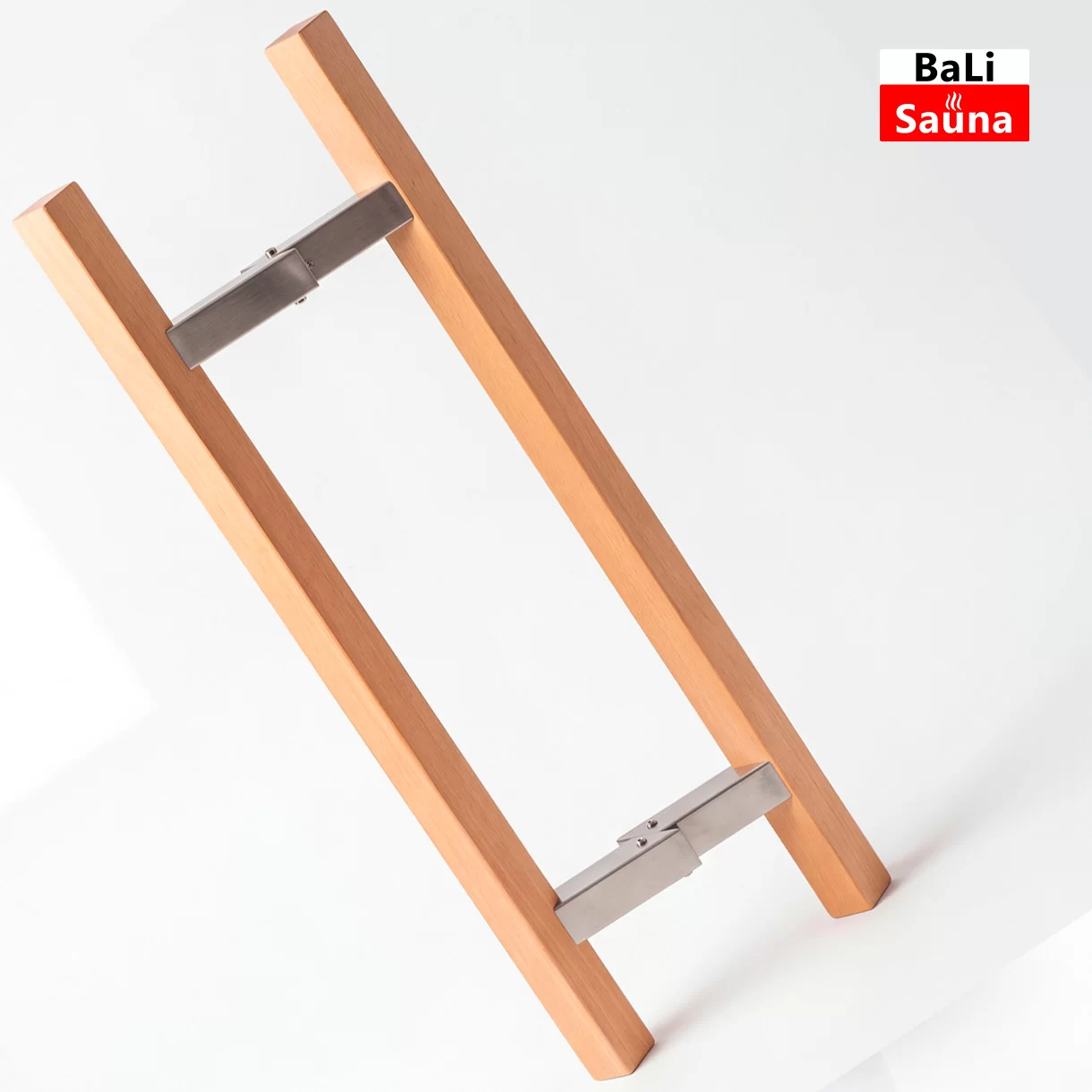 Wooden Sauna Door Handle 60 cm with Stainless Steel Brackets